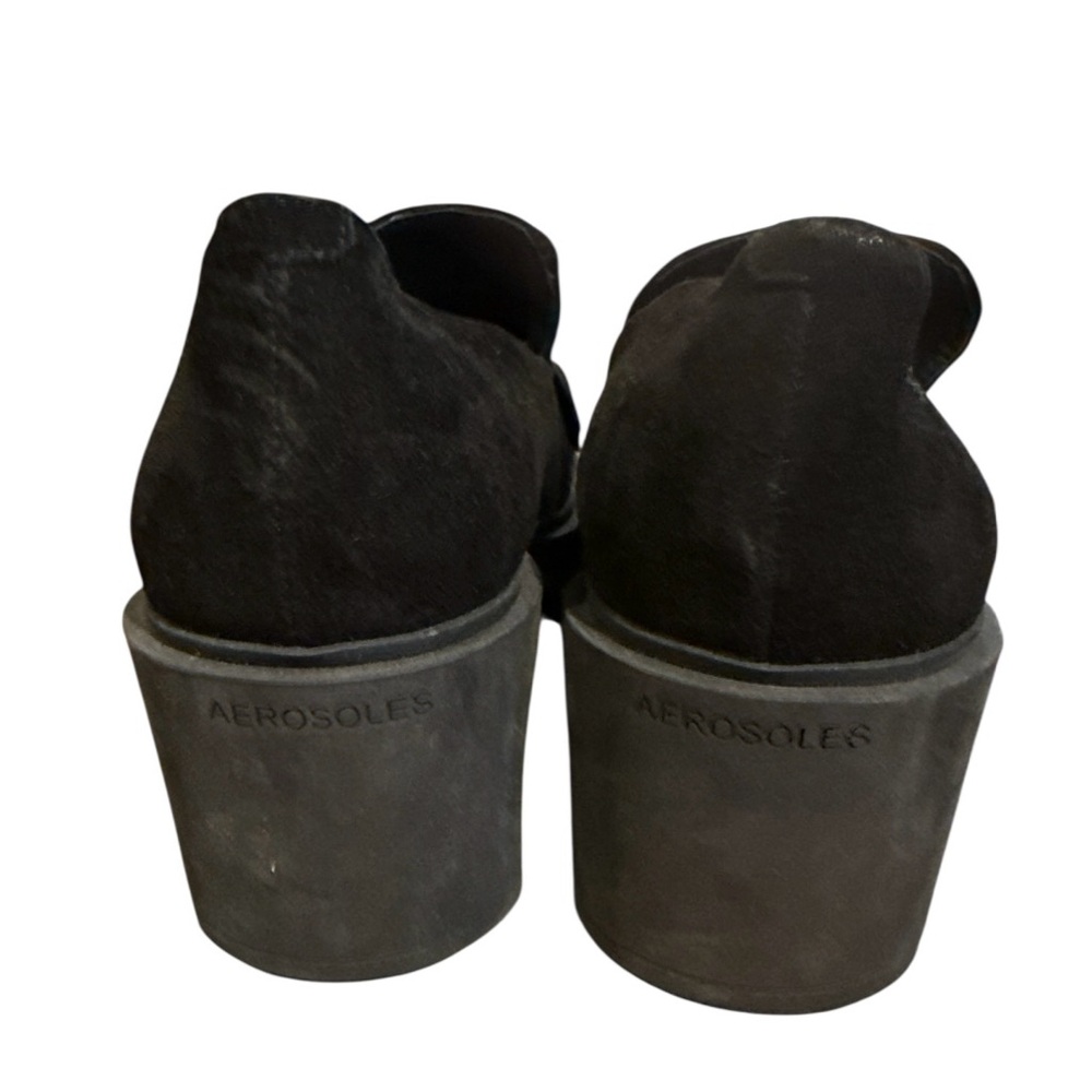 Aerosoles Gibes Leather Tassel Loafer-Block Heel - Picture 4 of 6